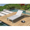 Outdoor Garden Sunbed with Tent PE Rattan Sunbed